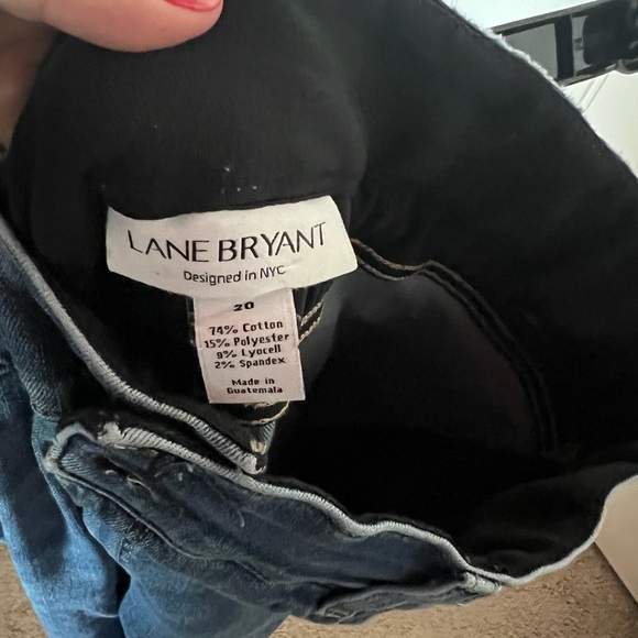 Lane Bryant Straight Leg Capri Jeans with tummy waist band control - Picture 6 of 7